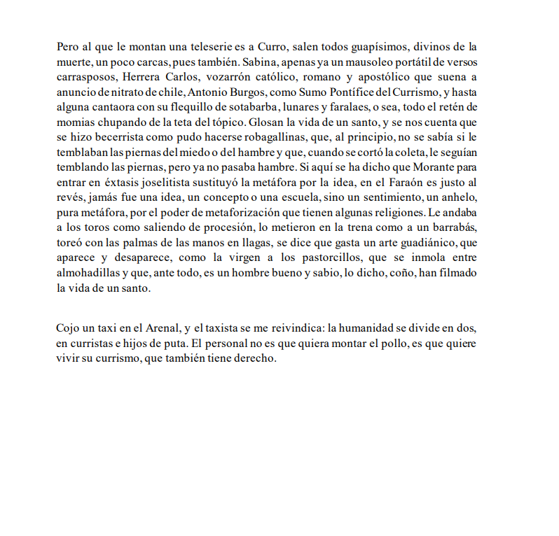 MORANTE, CURRO Y LOS OTROS