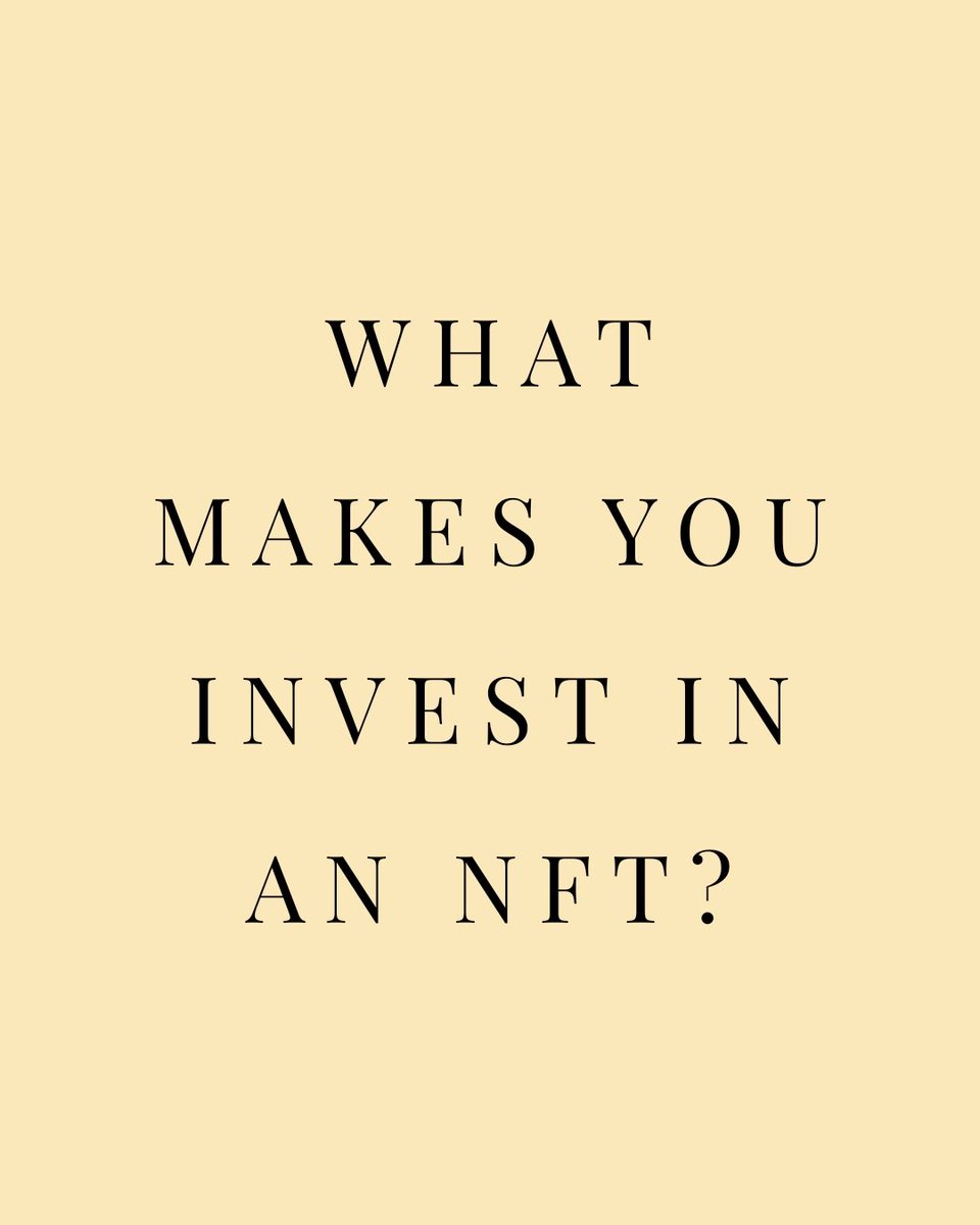 gubane_nft's tweet photo. We know everyone is trying to figure out the nfts: how they work and what are their future value. We are all in this together, working hard and enjoying our process. So, tell us, WHAT MAKES YOU INVEST IN AN NFT? #nfthobby #nftinvestors #nftcryptocurrency #nftcollectors #nftwork https://t.co/cye7MOCzXK