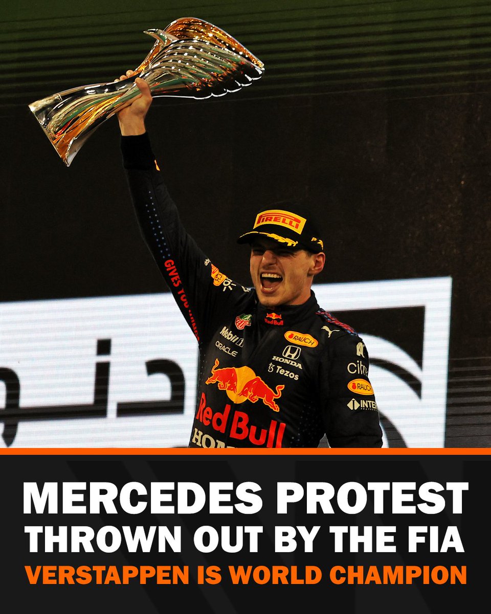 🚨 Mercedes protest dismissed 🚨
#AbuDhabiGP #WTF1