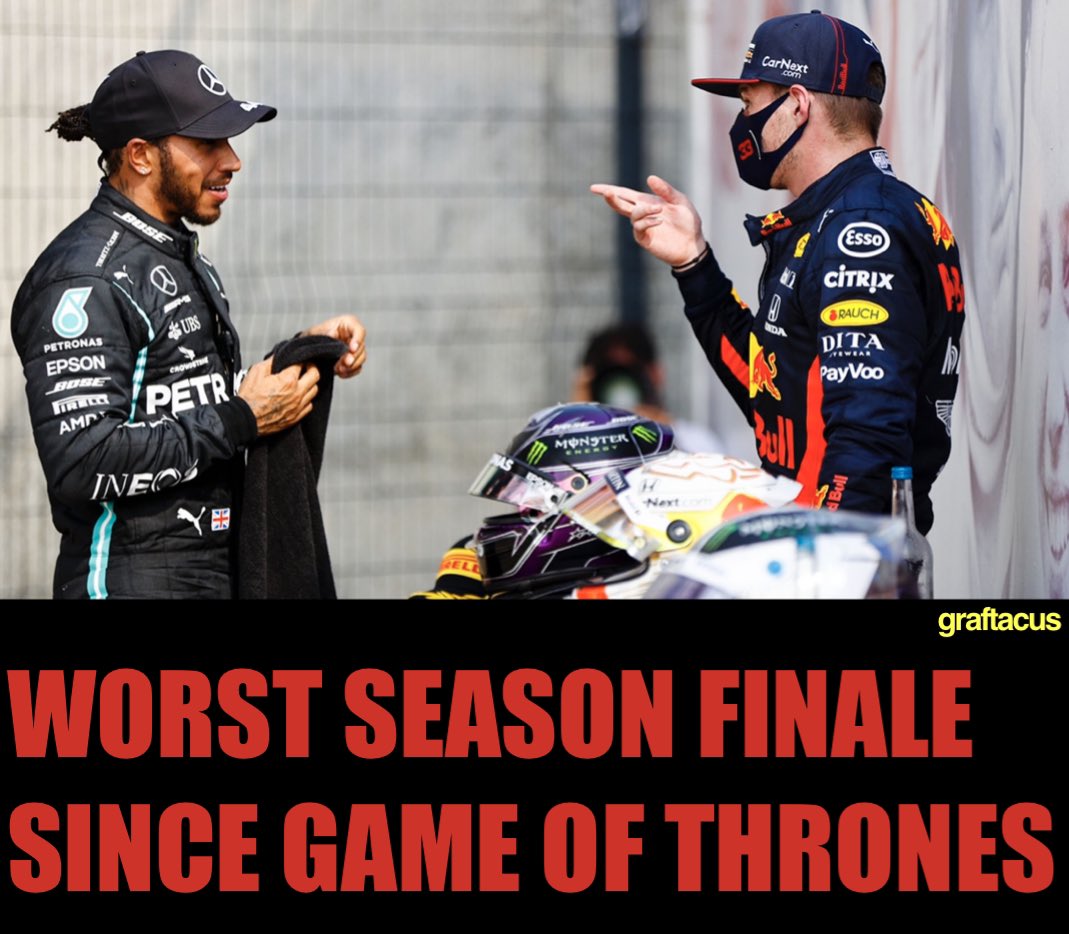 Graftacus's tweet photo. I can’t wait for next season where #MichaelMasi arbitrarily changes more long established rules in order to provide thrilling last lap spectaculars. #WhatAJoke #FormulaOne (#NoOneIsLaughing) https://t.co/4ZurO6Wrtf