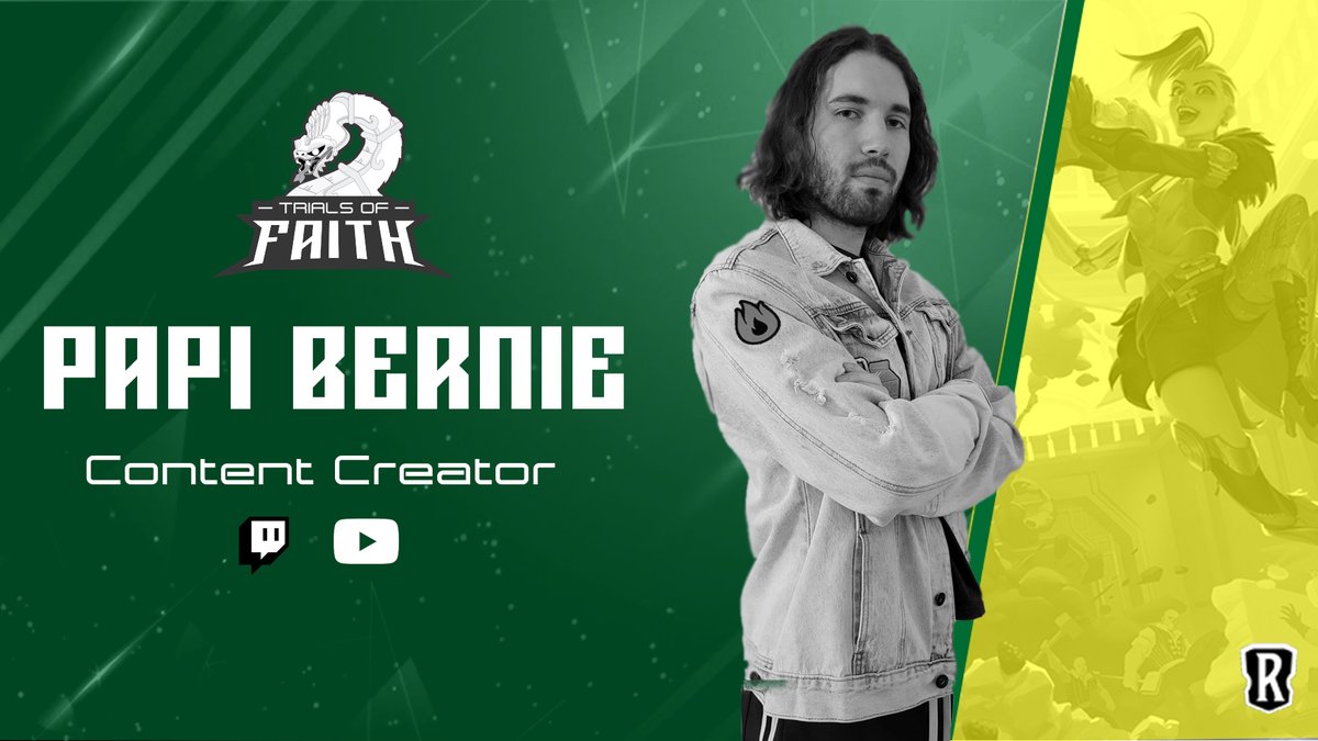 TrialsofFaith_'s tweet photo. Estamos complacidos de presentar a nuestro Nuevo Miembro que pasa a unirse a nuestro Equipo de Creadores de Contenido @BernieYouTube esperamos que puedan pasar a dejar su amor y ayudar a que este proyecto crezca...
https://t.co/yFp6nAzdm3
#Tofers #LegendsOfRuneterra #ToF https://t.co/PiMIrM0yqg