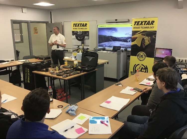 Last week both our apprentice and full time learners has a guest speaker in for a Brake Clinic, allowing them to get technical advice and guidance direct for the manufacturer. This Masterclass was delivered by the <a href="/TMDFriction/">David Michael Bevan</a> team. 
A great session as always Thank you