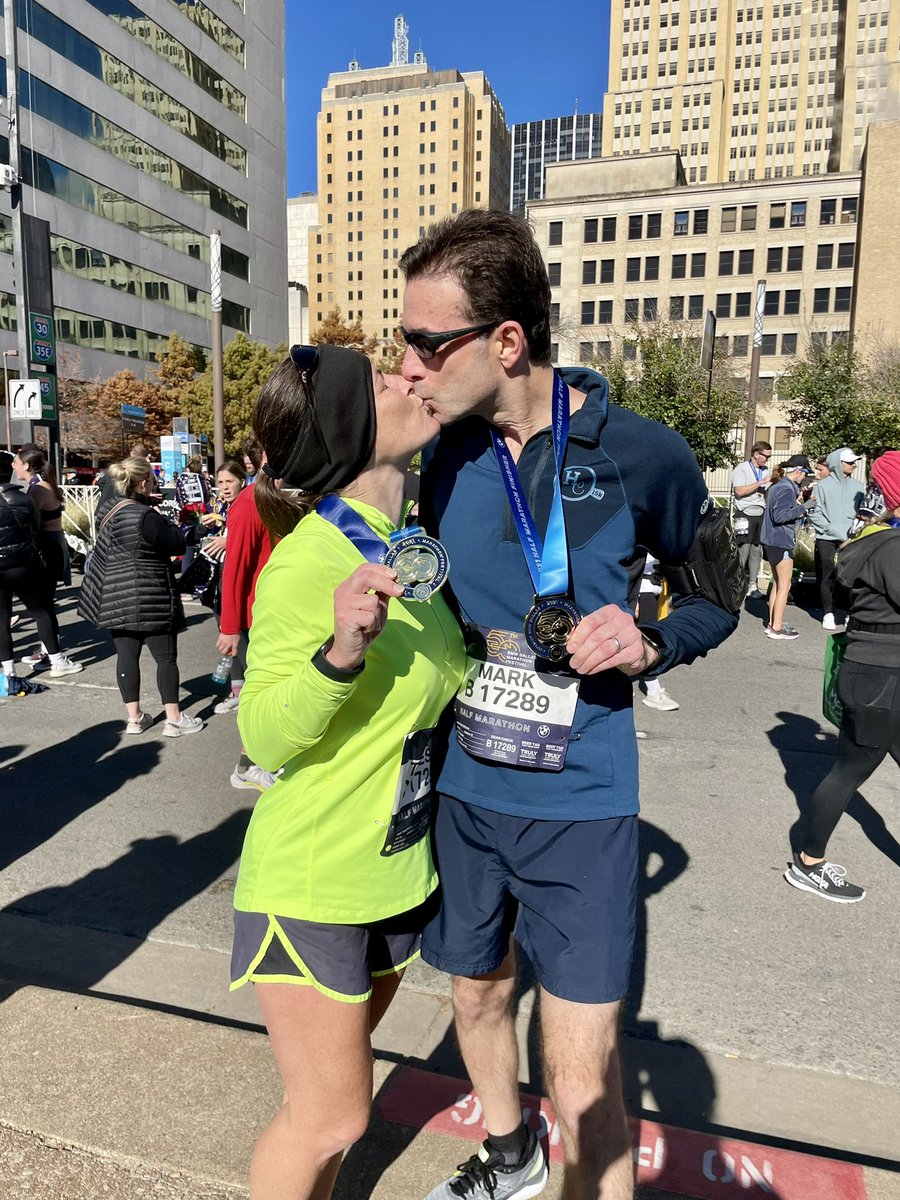 Done, y’all!!!! Gorgeous day for 13.1 with <a href="/MarkSchnyder/">Mark Schnyder</a> in this beautiful hometown of mine!❤️

<a href="/runDallas/">runDallas</a> <a href="/WFAA/">WFAA</a>