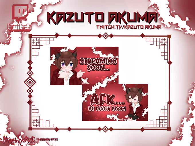 *.·:·.✧ s c r e e n  s e t  o v e r l a y s✧.·:·.*
─── ・ 。゜☆: *. .* :☆゜. ───
a lovely twitch overlay commissions for @KazutoTheDemon 