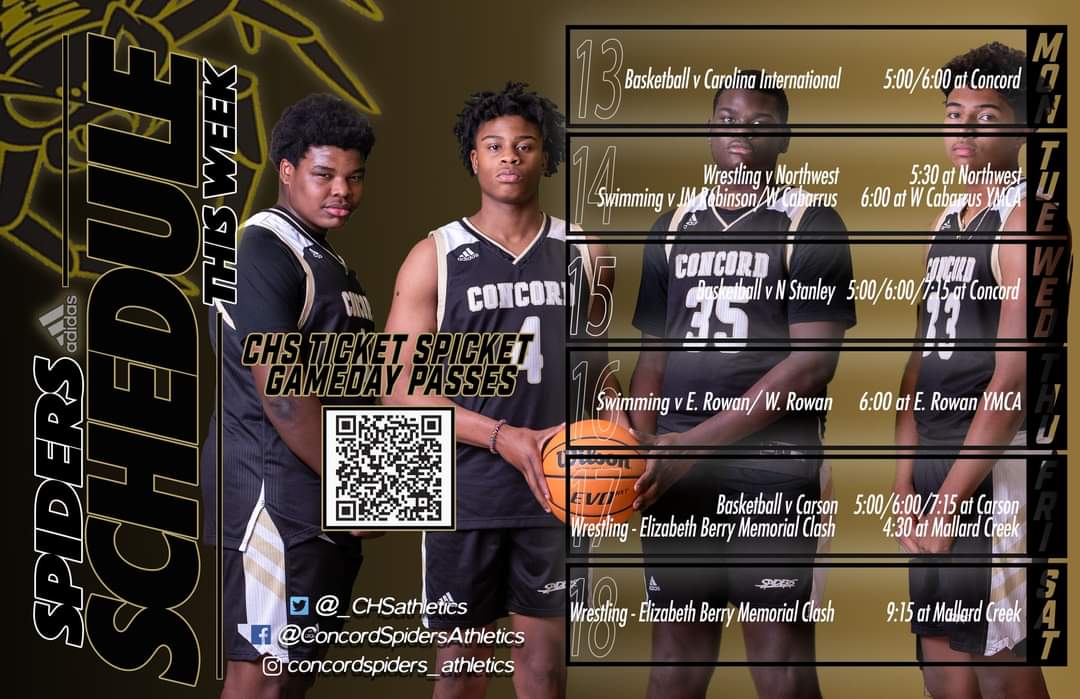 MomOf4Blues's tweet photo. Who is ready for some more basketball? 3 games this week, come and support these Spiders! #LetsGoSpiders #WeAreConcord #ClassOf2023 #ThankfulGratefulBlessed https://t.co/LEFHEF9CdY