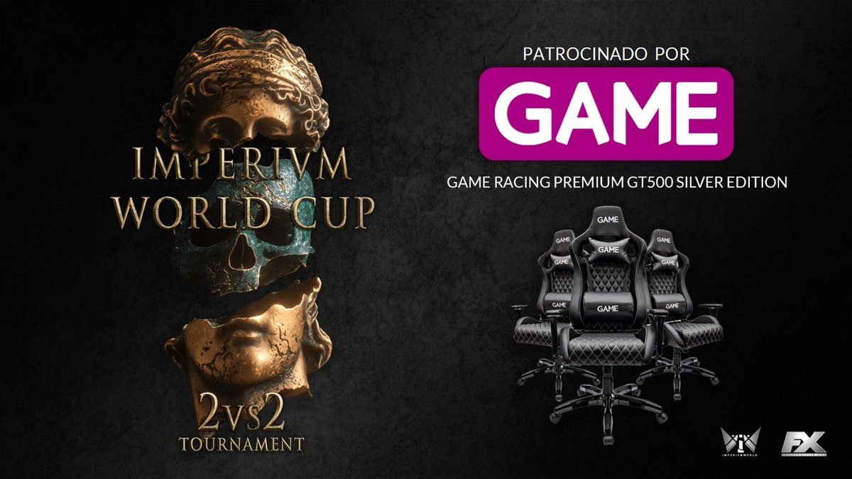 Campeonato eSport 
IWC - IMPERIVM WORLD CUP / Gran final
Domingo 12 de diciembre / 19:00 horas
>>> twitch.tv/imperivmworld
Hoy, ahora, en directo!!!  
LLega el sorteo del "Sillón gaming" patrocinado por GAME.
