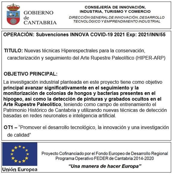 Industria apoya un proyecto de I+D+i de Gim Geomatics para la conservación del arte rupestre cantabria.es/web/comunicado… a través de <a href="/cantabriaes/">Gobierno Cantabria</a> 
☝️Con APOYO siempre es + FACIL avanzar
💡#InnovarParaCrecer #InnovarParaSerCompetitivos 
#HIPERARP #FondosFEDER #ArteRupestre