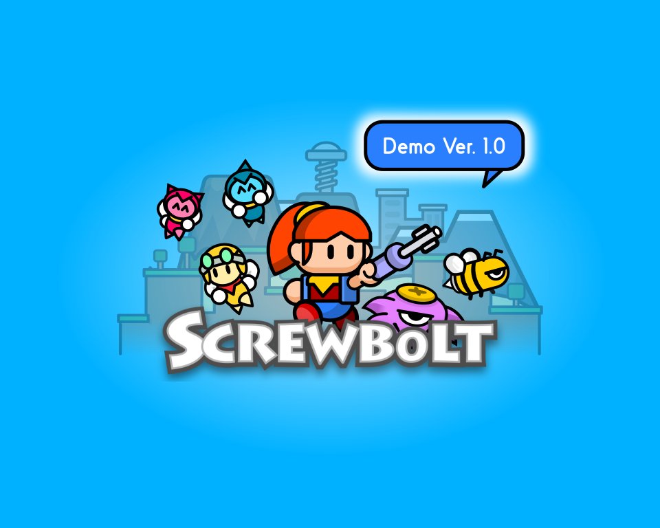 screwboltgame's tweet photo. Working on the banner for the first demo, which is getting closer to completion! #gameart #indiedev #platformer #solodev https://t.co/CAiFBO2nNJ
