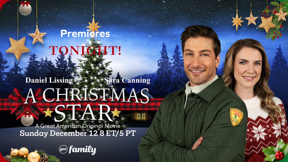 billabbottHC's tweet image. Join @DLissing, @saradjcanning, and all of us at @GACfamilyTV for a star-filled 🌟 Sunday! #AChristmasStar premieres tonight at 8pmET/5pmPT on #GACfamilyTV! #StoriesWellTold #Hearties #Hopefuls #GACers #GreatAmericanChristmas #12MoviesOfChristmas