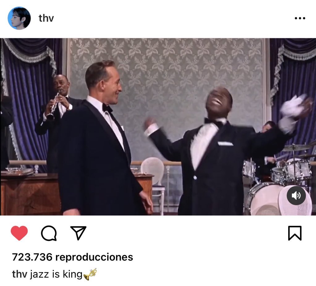 btsaresevennn's tweet photo. qué cuanto le gusta el jazz a Taehyung? Pues se dio autolike CHIQUITOJAJA @BTS_twt😭 https://t.co/QODA6i8WoS