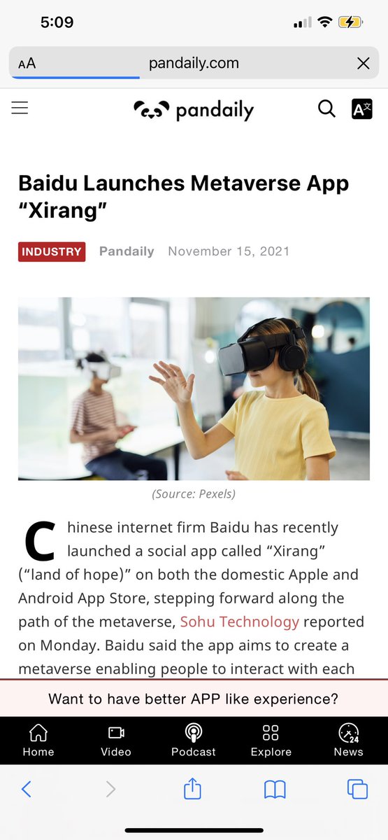 RealPabloHeman's tweet photo. What about this #Metaverse? The new launch from Chinese web company #baidu This might end up being bigger than #SandboxGame #Decentraland and all those #crypto Metaverses. The company already generates billions in profit per year and has 700 M users. 😅 #stocks #Bitcoin https://t.co/lsxqMK1lAi