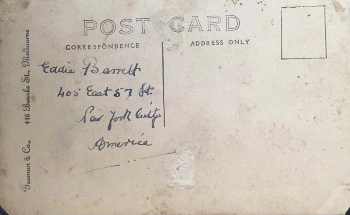 AbbeygateStreet's tweet photo. It began with an Australian studio card inscribed with an American address, plucked from a biscuit tin at 46 Upper Abbeygate Street in the 1980s. Both sitter and addressee long-lost. Over the lockdowns of Covid 19 we set out to rediscover both and it became quite the journey. https://t.co/7dpoq6hRB3