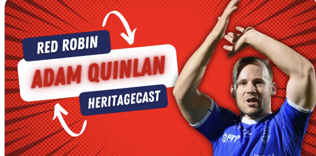 AppleyardJoseph's tweet photo. Great to chat to @Aquinlan92 - wish we’d have seen more of the bloke on the pitch as he was immense on his day 🔥
Top bloke - listen to the episode dropping Wednesday - another great listen @podcast_robin #AdamQuinlan #HullKR #RedRobinPodcast https://t.co/5S5qcnjta7