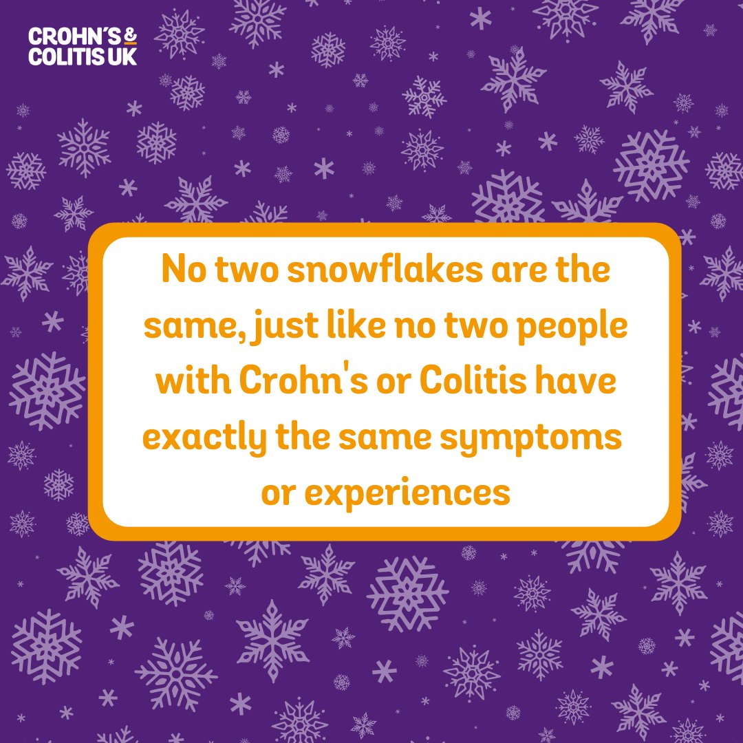 CrohnsColitisUK's tweet photo. While many people live with or have a loved one with Crohn's or Colitis, one person's experiences can be very different to another's - even if they have the same condition. Make sure to take time to understand a someone's needs and hear their experiences with an open mind 💜 https://t.co/mfKxLf0OUn