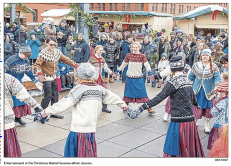EuroXmasMarket's tweet photo. Visit tonight (12/12) from 4-6 PM to see SLOVCZECH, a folklore dance group! https://t.co/aQR52oxs49