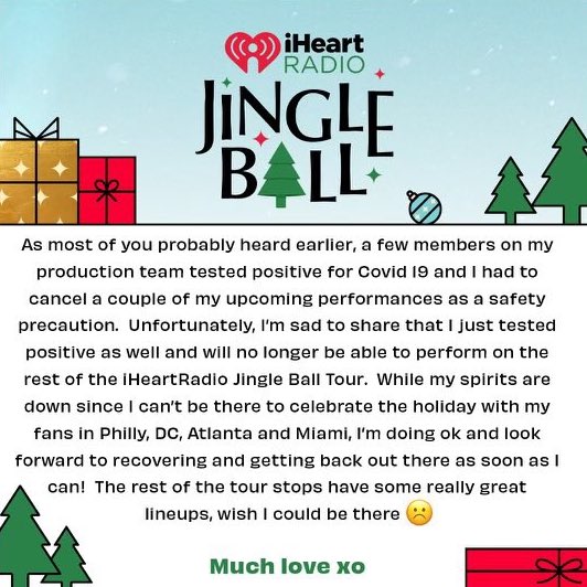 PopBase's tweet photo. Doja Cat announces she has tested positive for COVID-19.

“I'm doing ok and look forward to recovering and getting back out there as soon as I can!” https://t.co/UB20pYRkxq