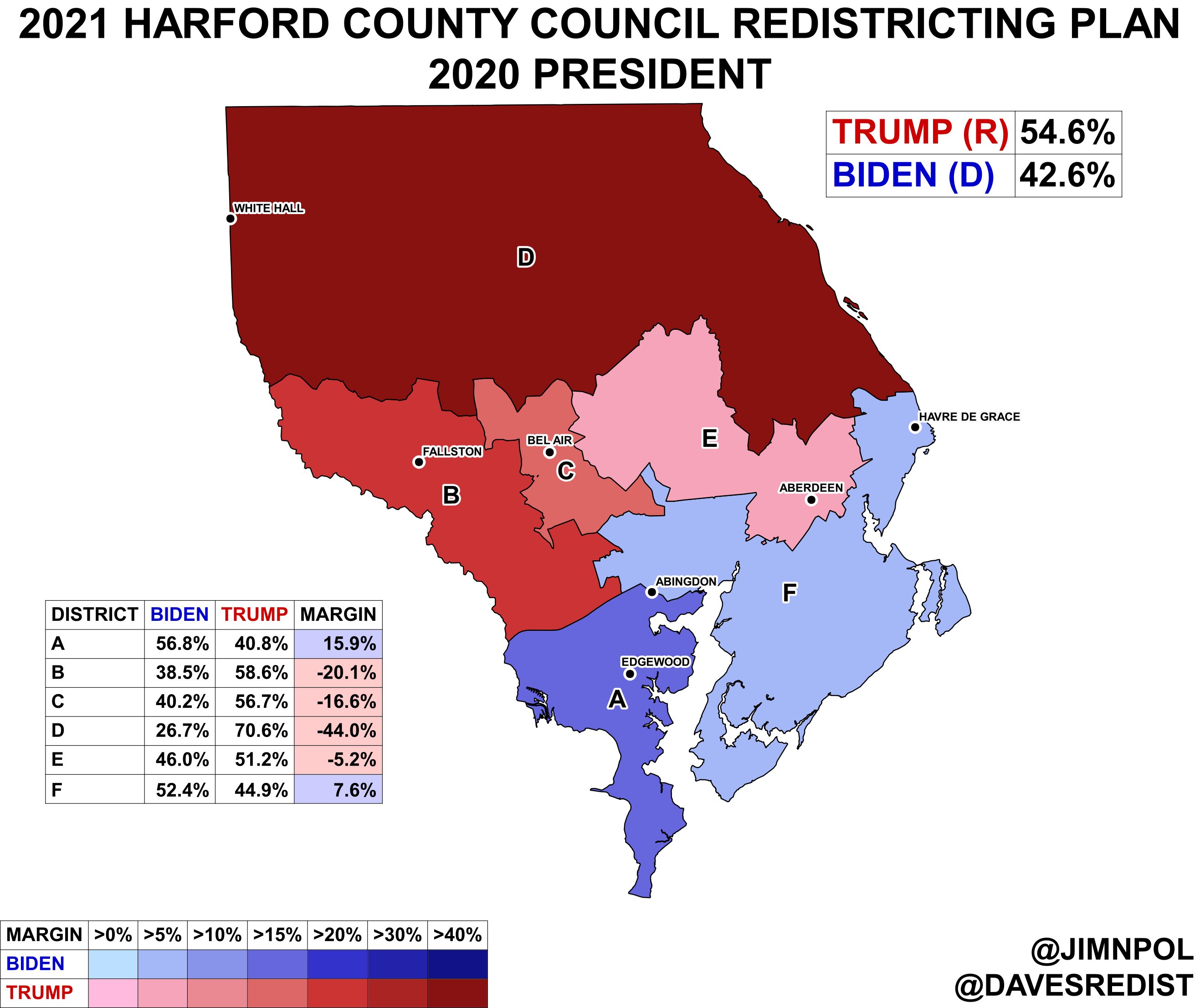 Harford County Zoning Map Jamesn On Twitter: "This Past Week, The Harford County Council Approved A  New Councilmanic District Map. The New Map Shores Up District F Incumbent  Curtis Beulah (R) Slightly And Makes The Open