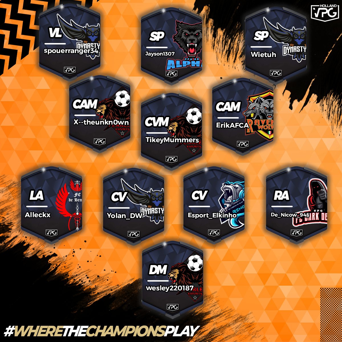 🏆 De beste 11 spelers van speelweek nummer 7!

🔥 Gefeliciteerd allemaal met jullie prestaties! Niet lang meer voor het allemaal bepaald word in het team van het seizoen!

#Profclubs • #VPGHolland • #VPG • #FIFA22