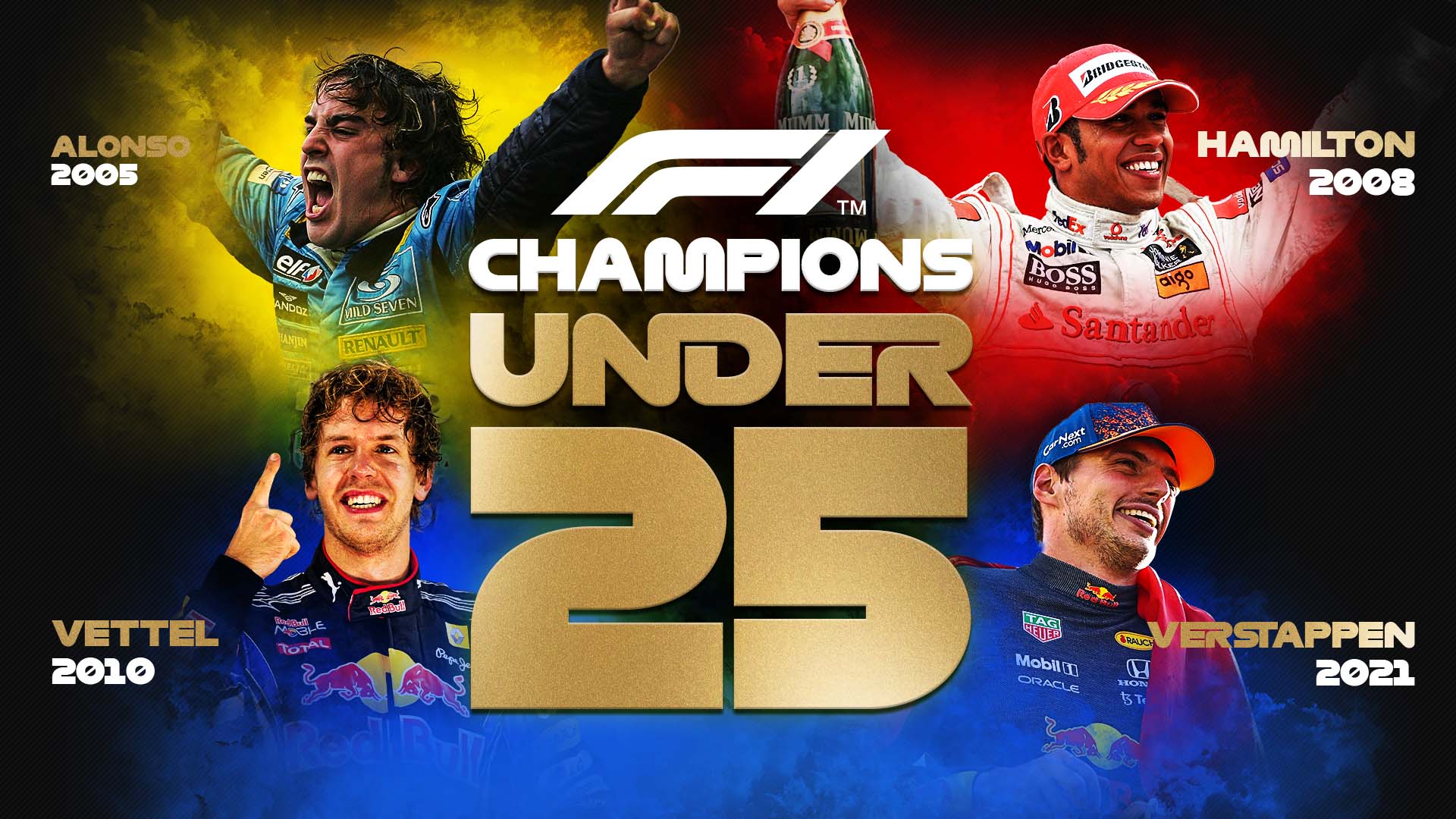 Formula 1 on X: There have now been four drivers in F1 history who have  become world champion before the age of 25 And all four of them will be on  the