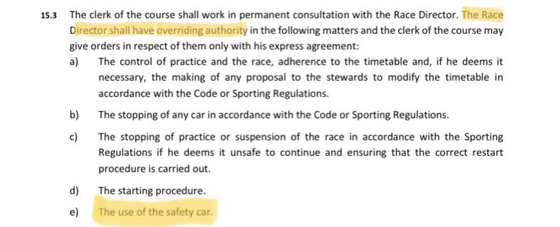 MarthijnvD's tweet photo. @mazzaaaaF1 @MercedesAMGF1 they were allowed to override the use of the safety car... https://t.co/qYtzIlM3Ry