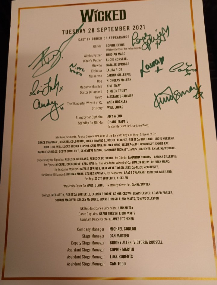 Competition 1: you could win this gorgeous anniversary show cast list signed by the cast 

To enter like and RT this post. Must be following us. Winner announced Weds.