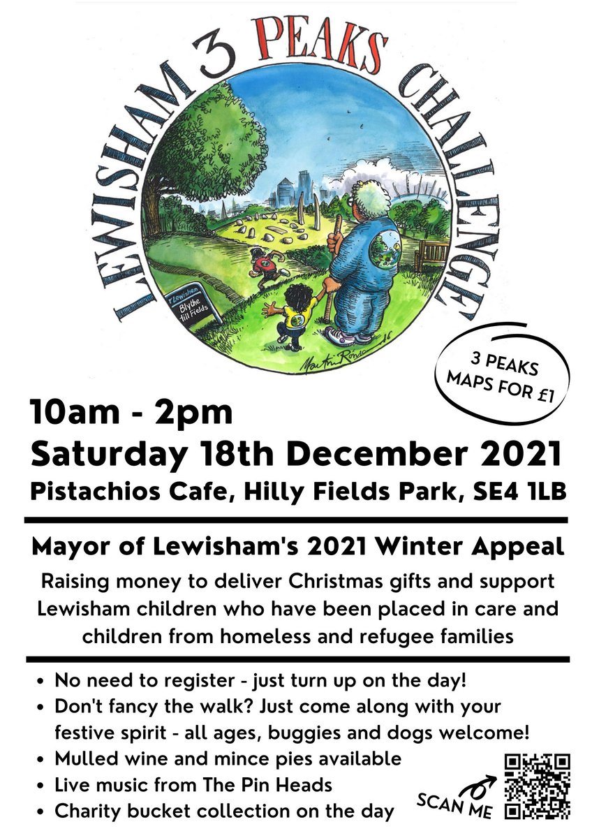 We're doing a pop-up #Brockley3Peaks on Saturday 18 December. Mulled wine, mince pies, great views and pubs en route. And all for charity. 😁