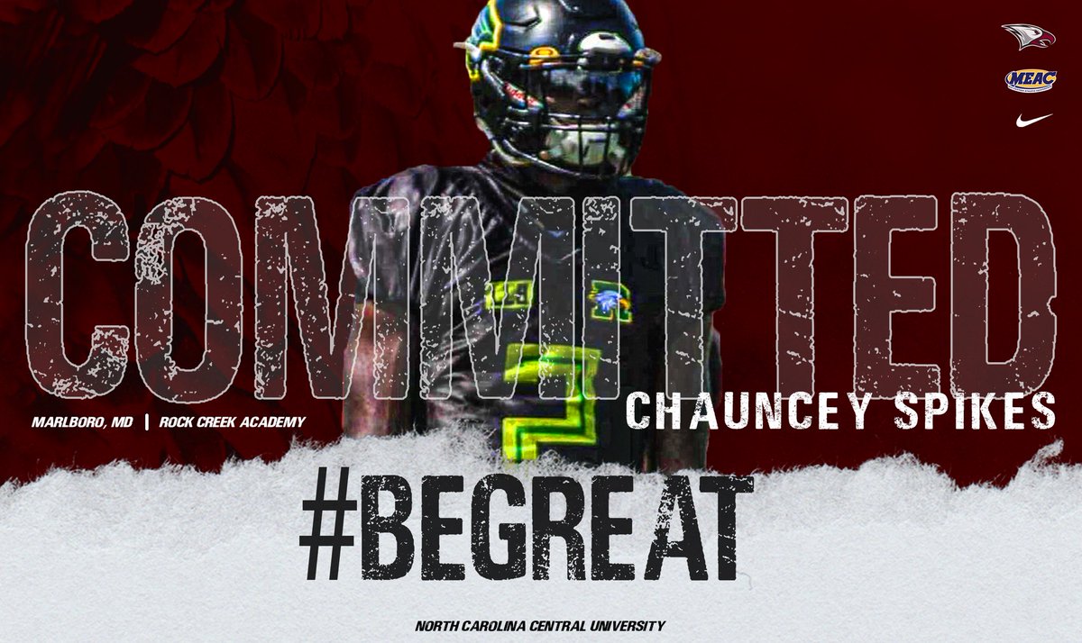 ChaunceySpikes's tweet photo. LOCKED IN!🦅
 #AGTG @CoachTOliver @coachmoeware @CoachMattLeone @NCCU_Football @DreKates7 https://t.co/6KzowfFKPe