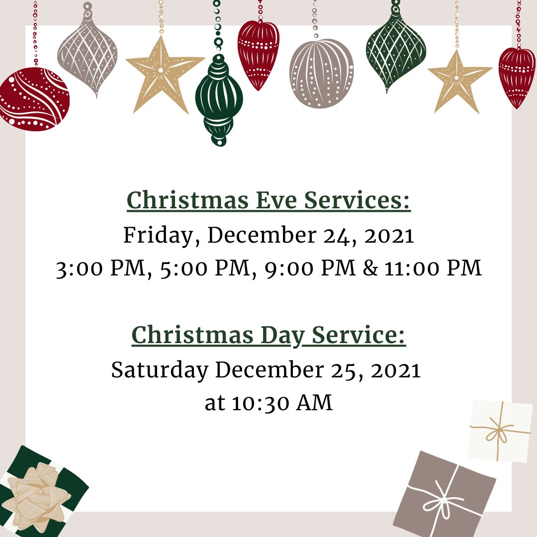 SPSPEpiscopal's tweet photo. Next weekend, we would love to see you on Christmas Eve &amp; Christmas Day to celebrate the birth of our Lord and Savoir! 

Christmas Eve Services: Friday, December 24, 2021 at 3:00 PM, 5:00 PM, 9:00 PM &amp; 11:00 PM

Christmas Day Service: Saturday December 25, 2021 at 10:30 AM https://t.co/Sfkzam9XO5