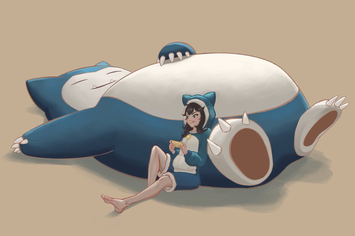 dubbydraws's tweet photo. Chillin’ with snorlax 🍍 
#PokemonUNITE  #snorlax #snorlaxoutfit #pokemonfanart https://t.co/c8kSg42H4l
