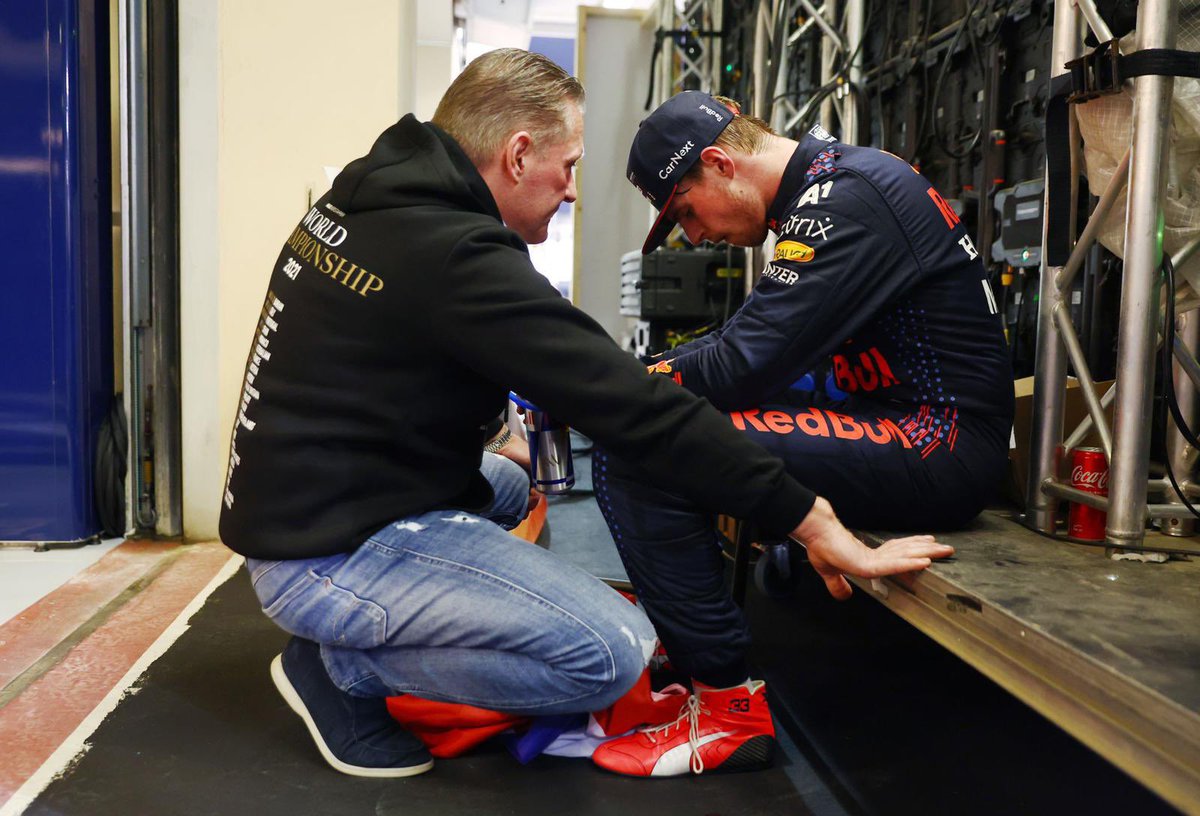 This pic tells it all 🙏🏼🏆🥇congratulations, huge respect <a href="/Max33Verstappen/">Max Verstappen</a> <a href="/MaVic009/">Jos Verstappen</a> #proud
