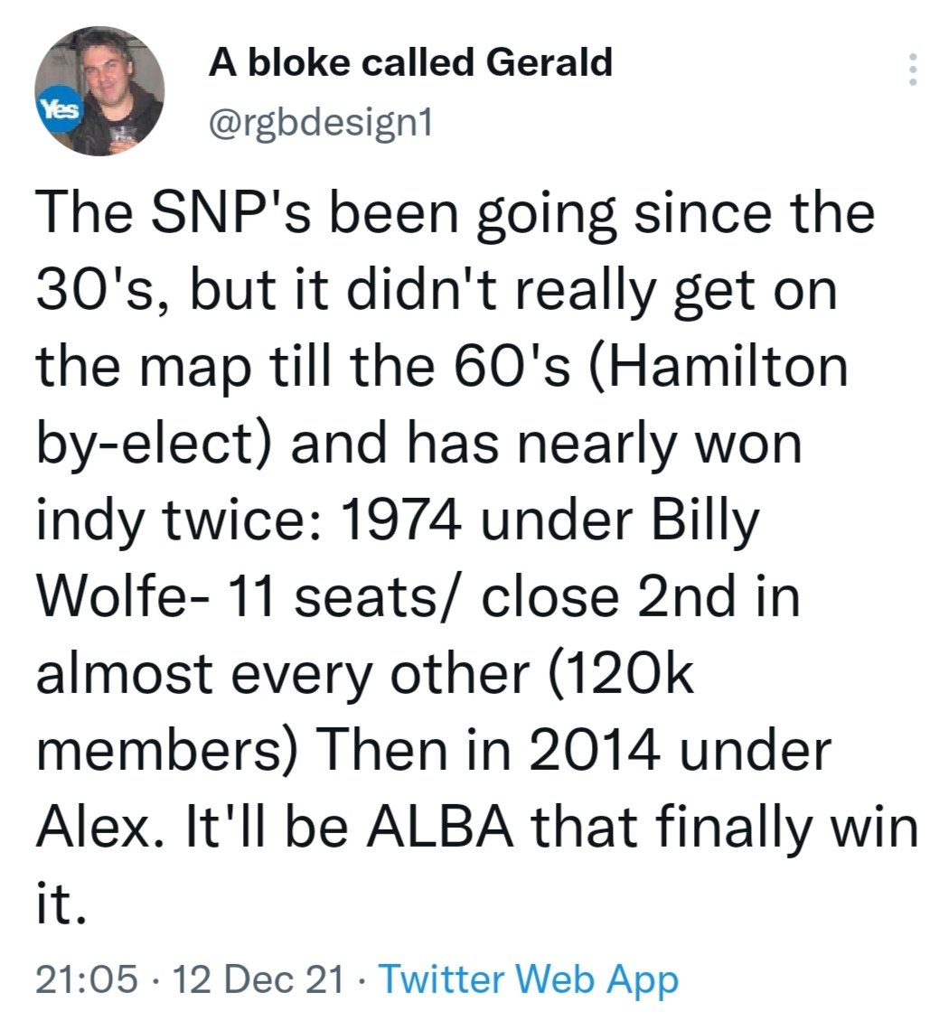indy_swim's tweet photo. Alba of the 1.7% will apparently win Scotland its independence. Tweeted by Gerald on the same day several Alba members quit due to the direction of policy. 😂😂😂 "#AlbaRising" #AlbaFail https://t.co/FCegRTSS5Q