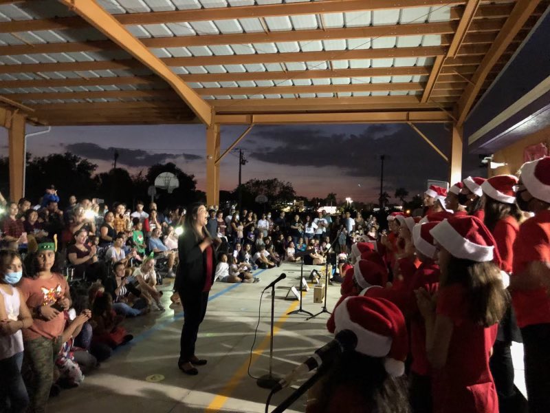 Thank you to Mrs. Morales and her talented students for providing festive entertainment at Holiday Movie Night! <a href="/LeeSchools/">School District of Lee County</a> <a href="/PtaVillas/">Villas Elementary PTA</a> <a href="/JinellieM/">Jinellie Morales</a>