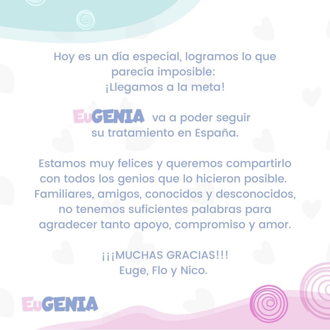 Muchas gracias a todos por sumarse y hacerlo posible!

El camino se hace más fácil cuando se está acompañado.

Les mandamos un beso enorme!!

🌸 Euge, Nico y Flo 🌸