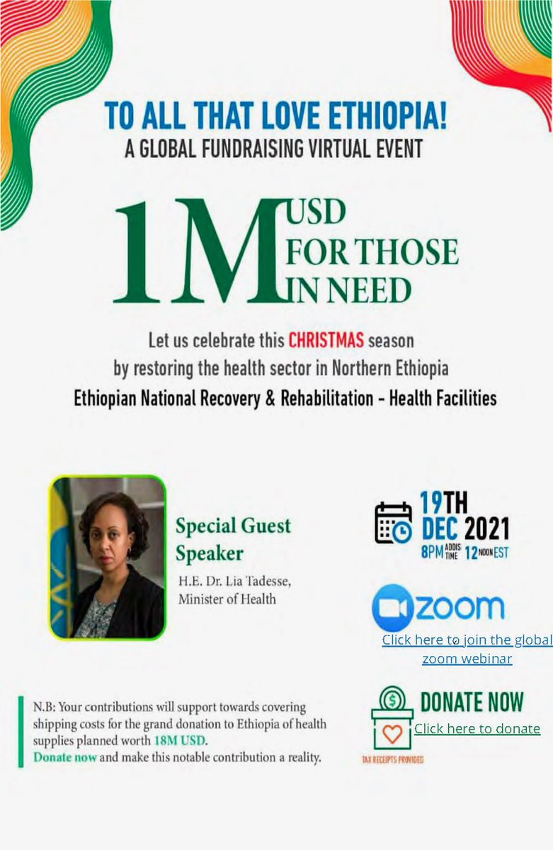 Doctors4Ethio's tweet photo. Peoject C.U.R.E

✨5,000 new hospital beds and mattresses + medical supplies worth $18 million gathered!! ✨

Now need $1 million to transport!

Please support delivery to Ethiopia by donating below! 👇🏾👇🏾👇🏾

Donate: https://t.co/YZbmT2NZ8u

Webinar: https://t.co/Qxt2wZXqAA

🇪🇹✊🏾 https://t.co/3B4vxvUPBy