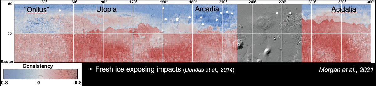 AliBramson's tweet photo. Also check out #AGU21 talks showcasing @RedPlanetSWIM results!

1:00-1:05 Tuesday (Room 220-222) Gareth Morgan:
Defining the Equatorial Extent of Subsurface Ice on Mars through Global Geomorphic Mapping

1:15-1:20 Tuesday (Room 398-399) Than Putzig:
Mapping Ice Resources on Mars https://t.co/iW68r6ApMF