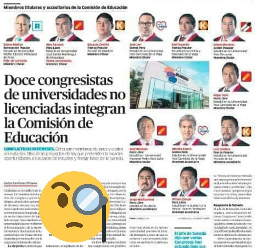 ma_me_mi_mo_mu2's tweet photo. @MineduPeru @congresoperu @SuneduPeru Mmm..
Un comunicado tibión, creo q van a reaccionar el 15 de diciembre q muchos jóvenes van a salir a marchar contra el #Congreso q se quiere ttaer abajo la "#ReformaUniversitaria .
Son 12 impresentables q se quieren tumbar la reforma, y el Ministro @CA_GallardoG hace mutis. https://t.co/fO5oaTCMgR
