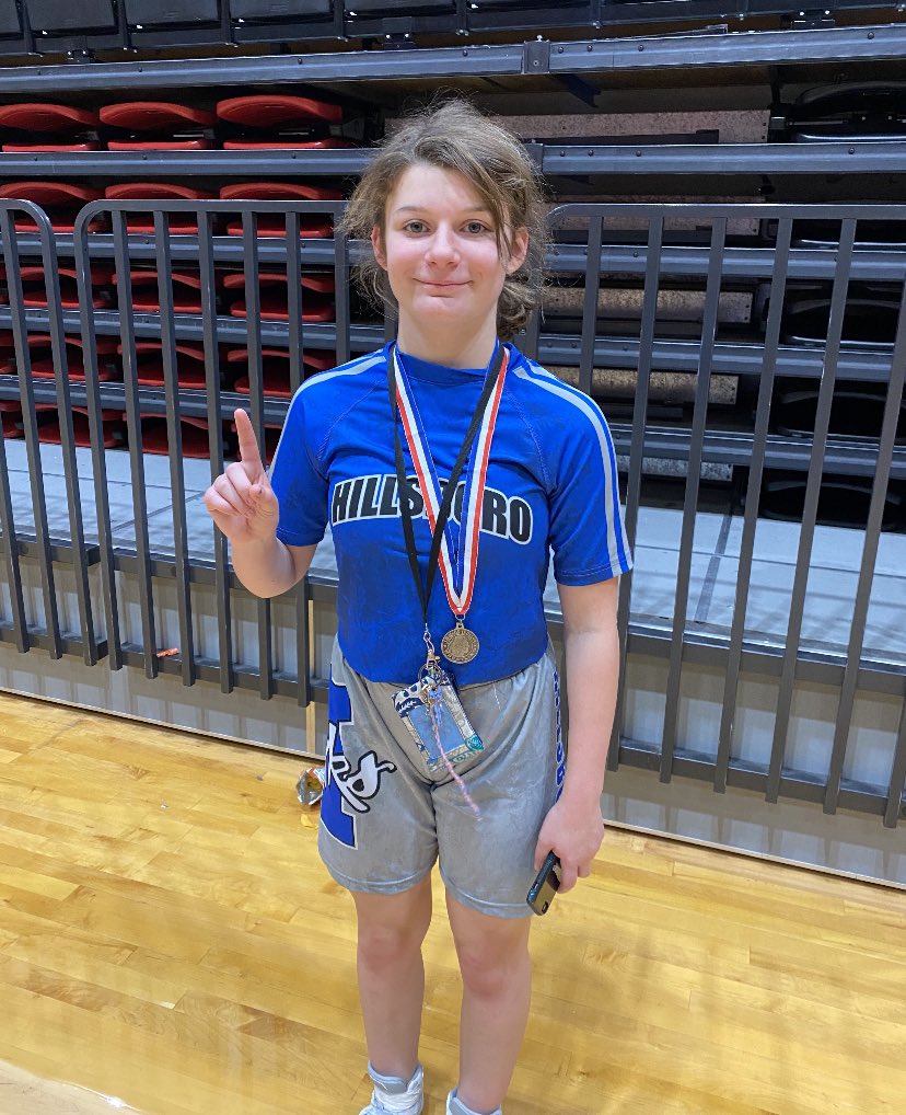 HHS_Wrestlers's tweet photo. Our JH kids are doing great things this season! @HHS_Athletics @HJHWrestling @HJHStength @Hillsboro_JH 

Jackson Middle School Champions
Caleb Rhodes, Dawson Litteral, and Michaela Dickey https://t.co/RTufCPF0aH