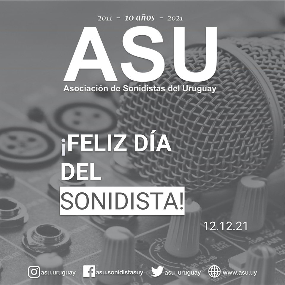 asu_uruguay's tweet photo. Feliz día a todos los colegas!
##diadelsonidista https://t.co/HTWbS2Kz7r