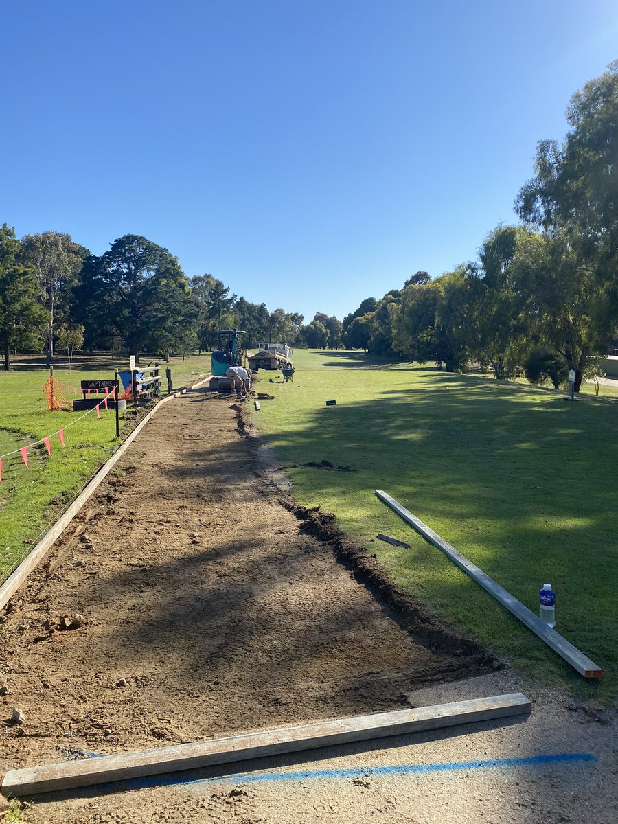 1BenLucas's tweet photo. Concreting cart paths finally https://t.co/M2rCeUYDRi