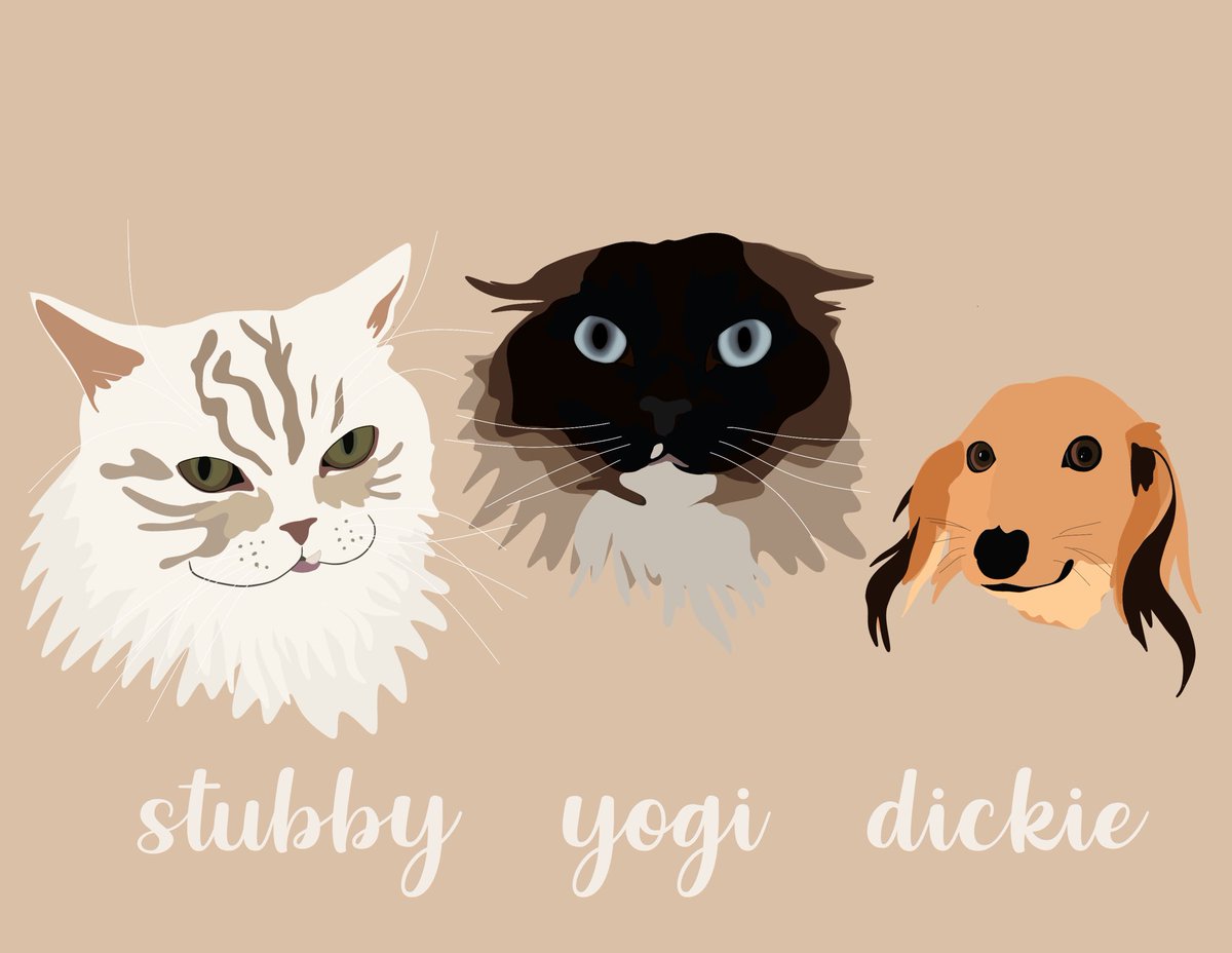 mythrilgc's tweet photo. Today from our Creative Corner comes Eb0shka with several minimalist #art pieces of Discord members’ #pets! https://t.co/2JzWUjxb0v
