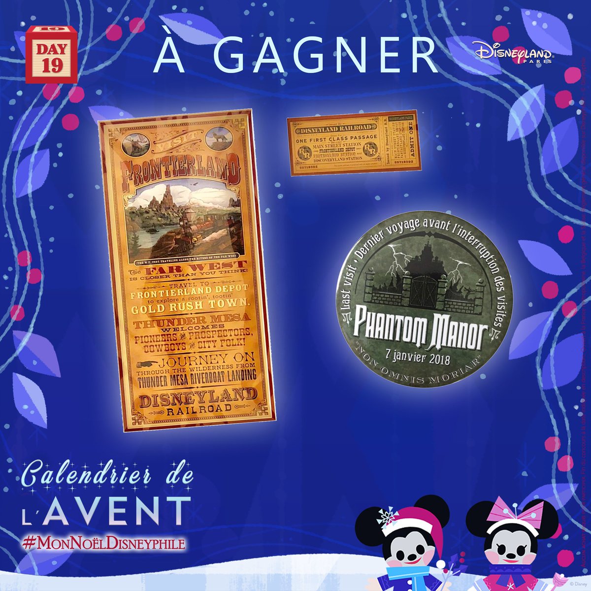 DisneyphileLIVE's tweet photo. JEU-CONCOURS ✨ Ouvrons la 19e case...

Tentez de remporter ce lot de produits collector de Frontierland :
- Suivez @DisneyphileLIVE ;
- RT ce tweet.

Tirage au sort demain à 12h.

#MonNoëlDisneyphile https://t.co/RGNnLLWEQ0