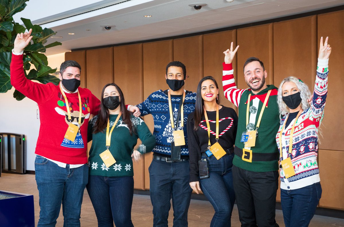 22Bishopsgate's tweet photo. Happy Monday!🎄Last week our 22B team got together to help protect the magic for children around the world by donating £2 to @savechildrenuk and dressing up in their most festive jumpers 🎄🎁 Safe to say, Christmas has arrived in our building✨#22DaysOfChristmas https://t.co/ntcu6CoBZA