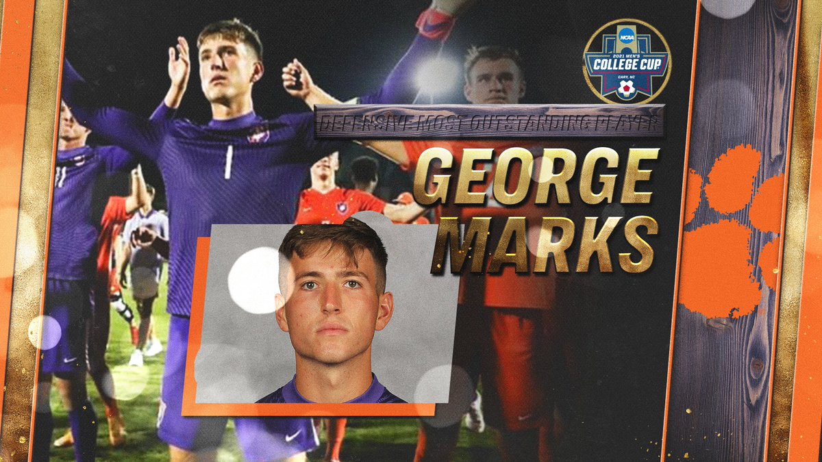 NCAASoccer's tweet image. George Marks, of @ClemsonMSoccer, has been named the Defensive Most Outstanding Player of the 2021 #MCollegeCup!