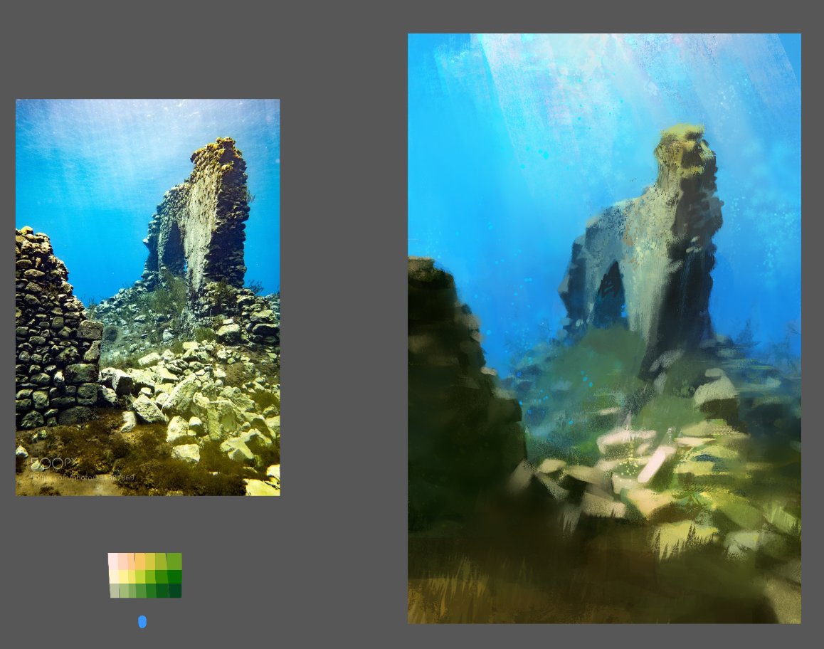 ikiruse's tweet image. recent paintings... my last color &amp;amp; light class is this week, i think its improved my painting skill like, immensely