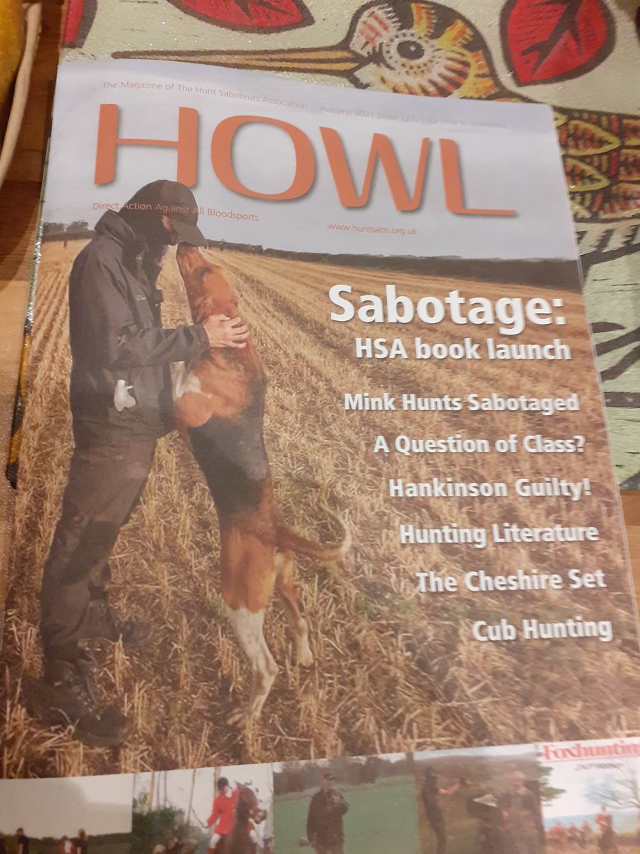 cliveswinsco's tweet photo. @alps2018 @charliemoores @birdman1066 Great hobby ; altho' personally I prefer @bbcwildlifemag ... However, once supermarkets &amp; newsagents begin stocking more really good Mags like 
 HOWL (Hounds Off WildLife) by our #BoldHSA @HuntSabs this could be even better ...
 Great read btw 🦊🐰🦌 https://t.co/M8OgWgJ6Fg