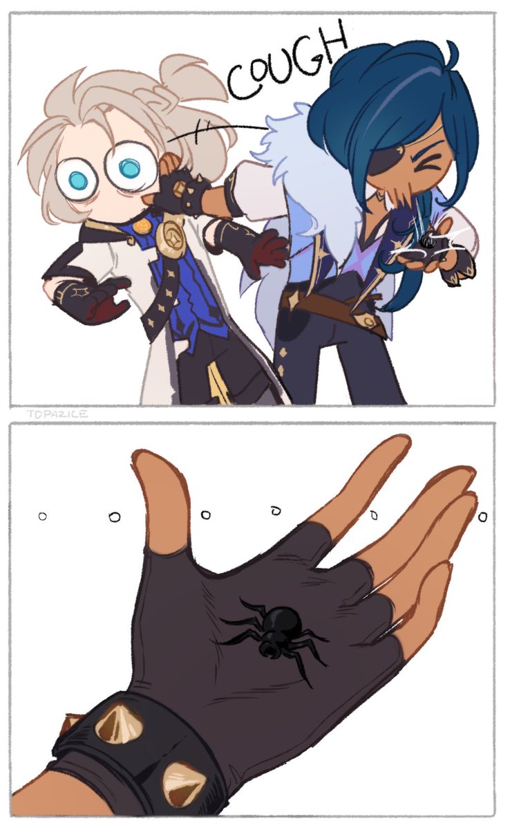 topazice's tweet photo. i love how fandom picks the smallest thing and extrapolates it to eternity
#GenshinImpact #kaebedo #Kaeya #Albedo https://t.co/ROpPnDq8hR
