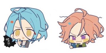 💖💙✨ Today’s first Pink/Blue pair of the day is HiMERU and Kouhaku Oukawa from Ensemble Stars!