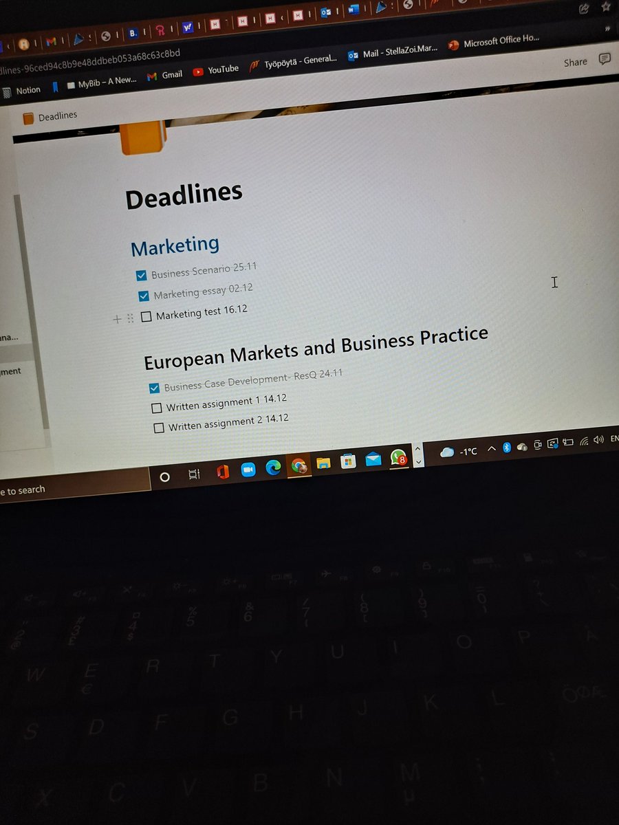Keeping track of the deadlines and the completed assignments ✅

<a href="/MetropoliaBiz/">Metropolia Business School</a> #eba #bba