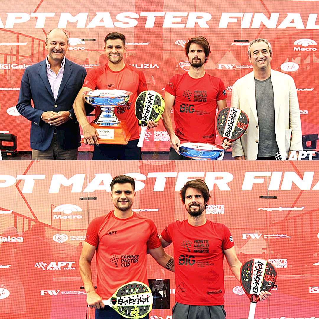 Felicitaciones para Yain Melgratti🇦🇷 <a href="/YaincitoYain/">yain melgratti</a> y Miguel Oliveira🇵🇹, primeros ganadores del APT Master Final. Derrotaron a Tolito Aguirre 🇦🇷 y Torre🇦🇷 6-4 / 5-7 / 6-3.

📸 @APTPadelTour