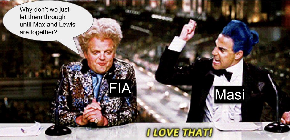 MerrillMedMin's tweet photo. FIA making up rules to make the championship a showdown to the last lap…  @wtf1official  #WTF1 https://t.co/ndL1axUA4k